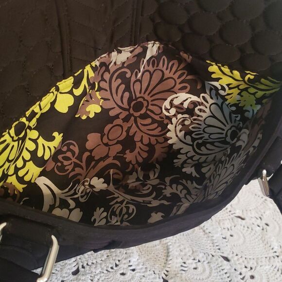 Very Nice Vera Bradley QuiltedBlack Purse Handbag - Picture 6 of 9